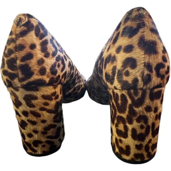 Sam Edelman Calf hair; Leopard print block pump 8.5/38.5 3”heel - Picture 3 of 8